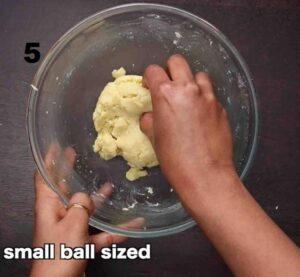 divide the dough into small balls