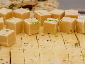 homemade Khoya Barfi is ready