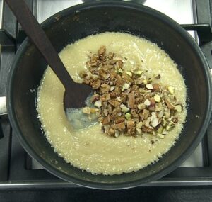 adding dry fruits