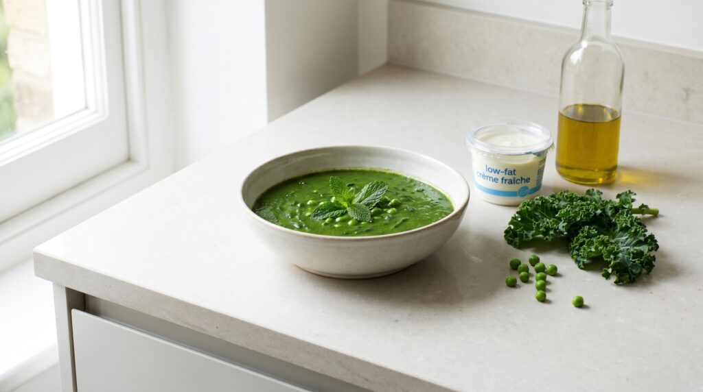 Healthier Version of Mary Berry's Pea and Mint Soup