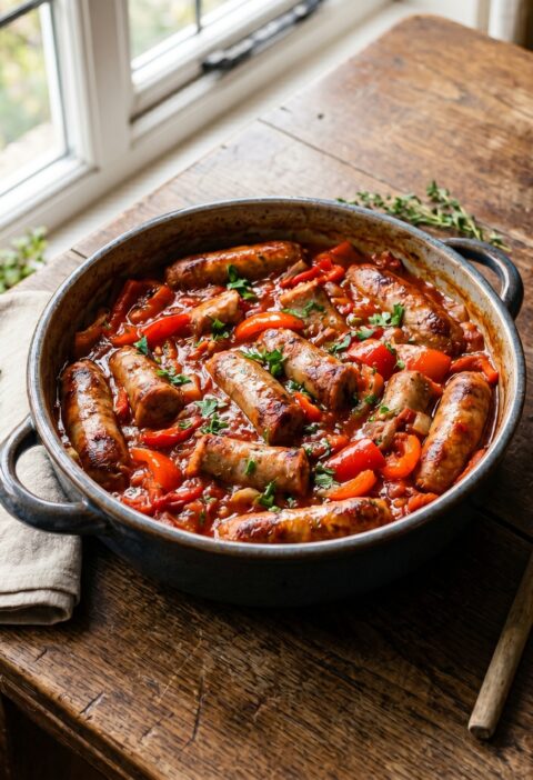Mary Berry Sausage and Red Pepper Casserole Recipe