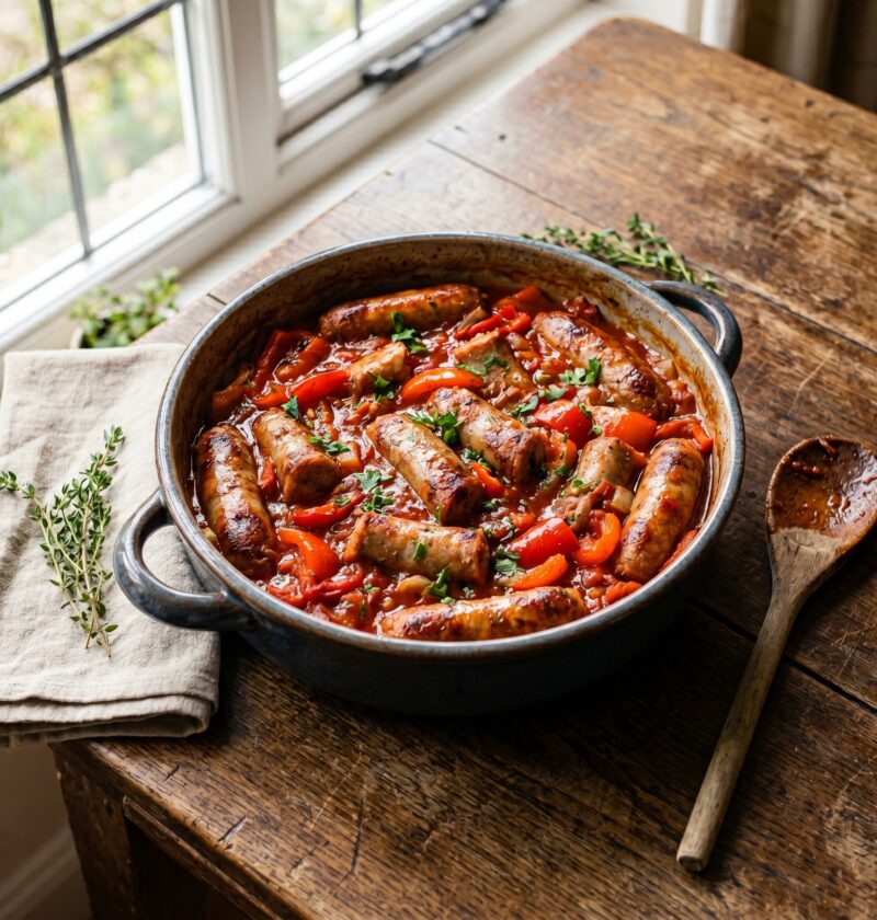 Mary Berry Sausage and Red Pepper Casserole Recipe