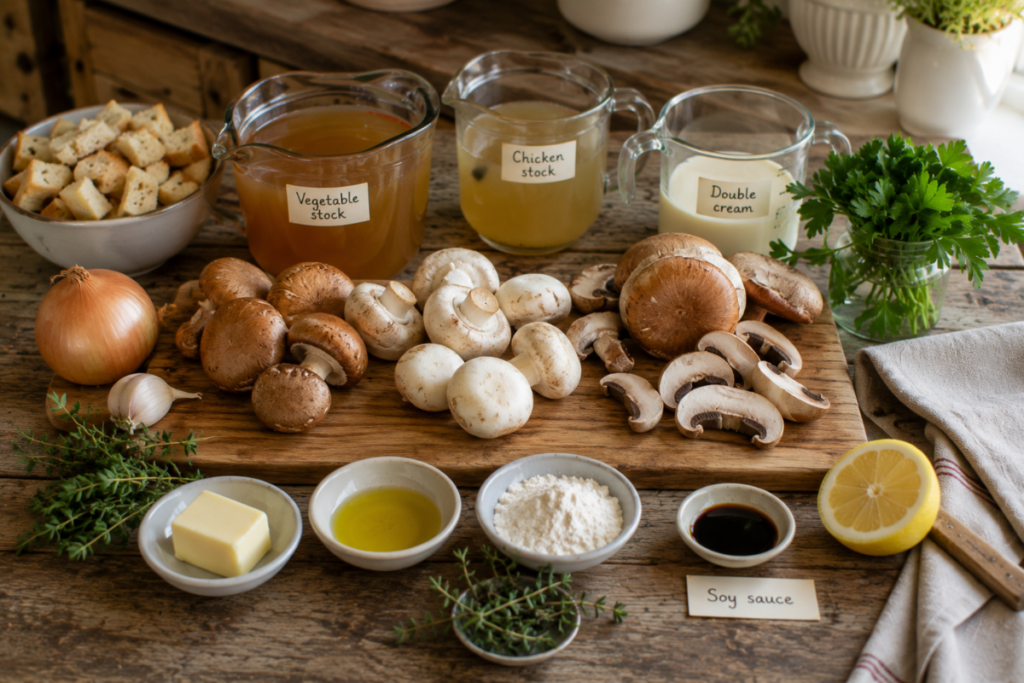 Mary Berry Mushroom Soup Ingredients