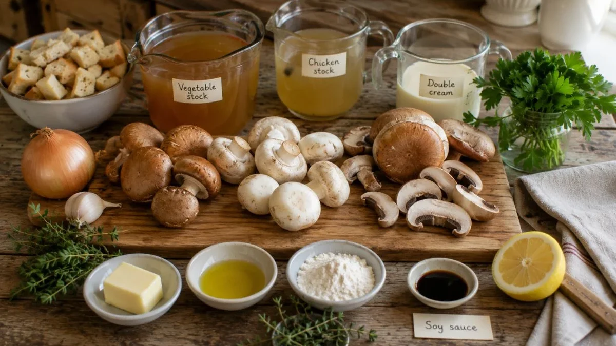 Mary Berry Mushroom Soup Ingredients