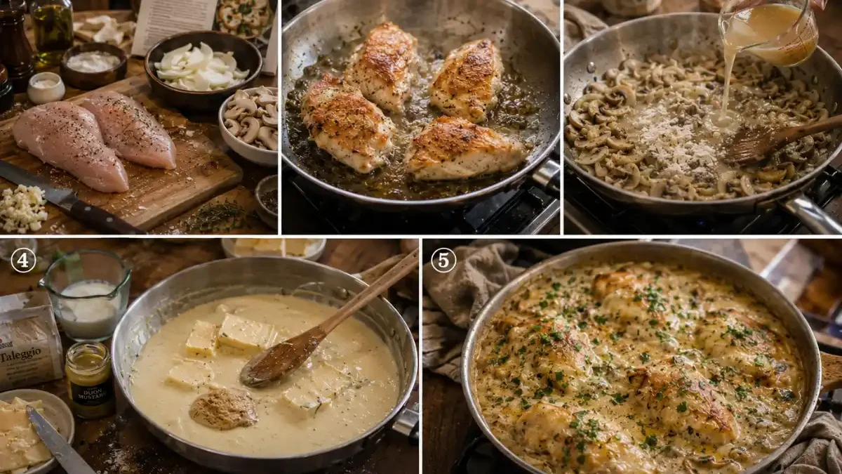 How To Make Mary Berry Chicken Taleggio / Step-by-step