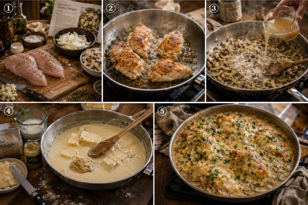 How To Make Mary Berry Chicken Taleggio / Step-by-step