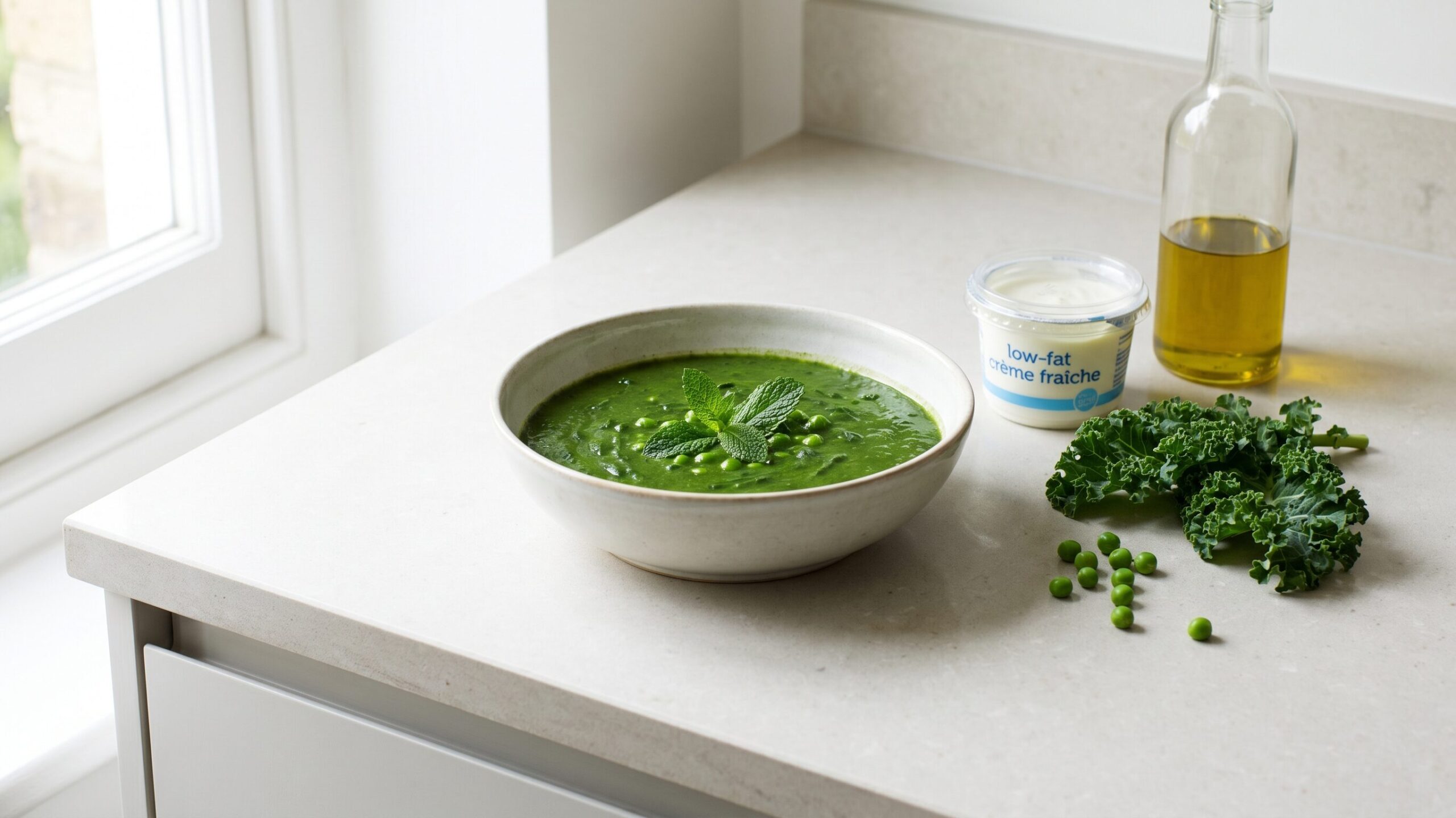 Healthier Version of Mary Berry's Pea and Mint Soup