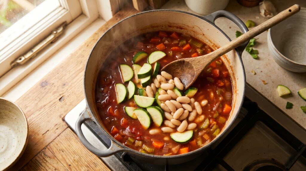Step 3: Add Vegetables and Beans
