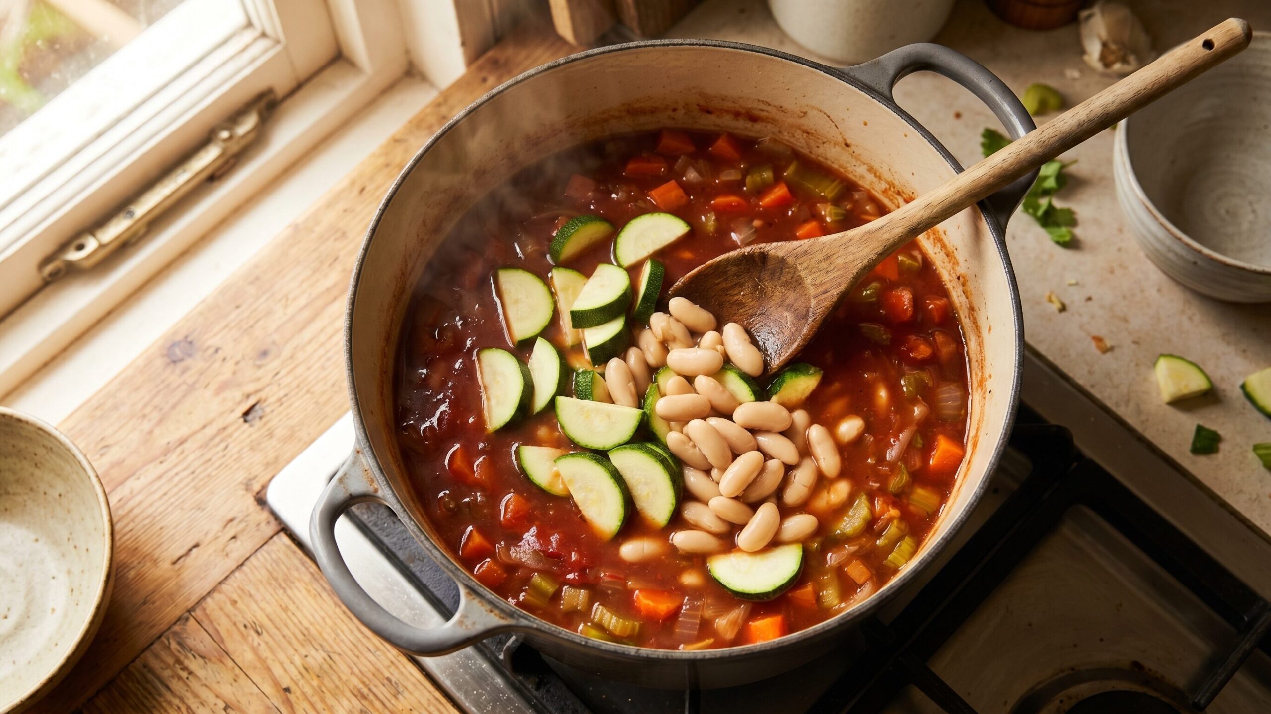 Step 3: Add Vegetables and Beans