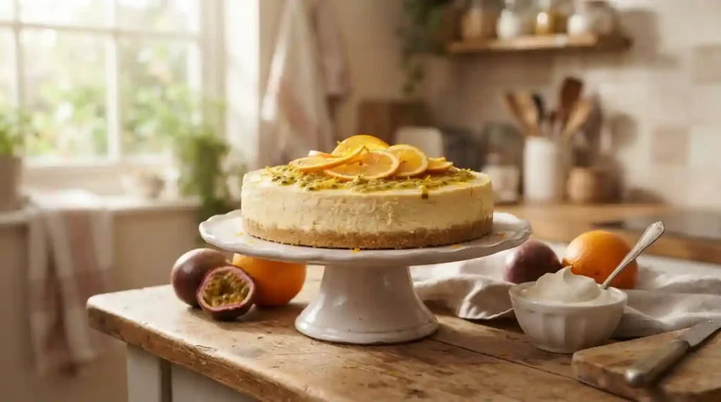 Mary Berry Passion Fruit & Orange Cheesecake Recipe
A Bright and Creamy Tropical Cheesecake