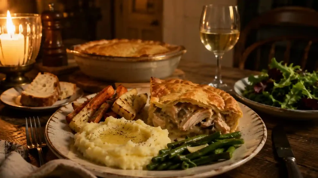 Serving Suggestions / Pairing Ideas: What to Serve With Chicken and Mushroom Pie