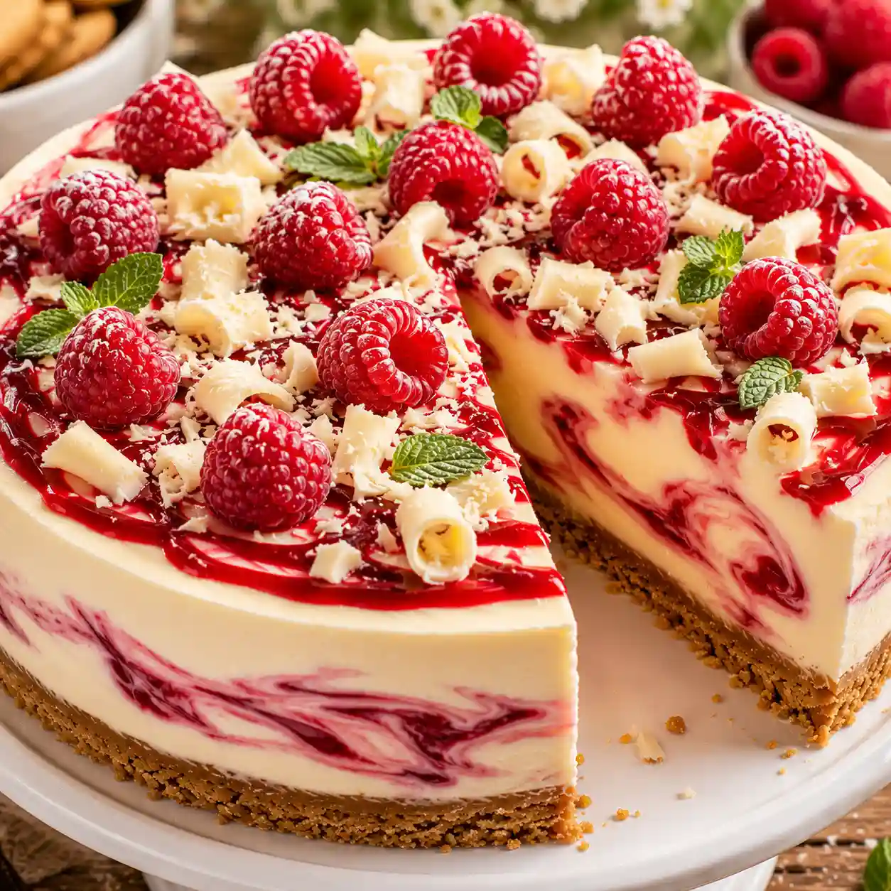 Mary Berry Raspberry and White Chocolate Cheesecake Recipe