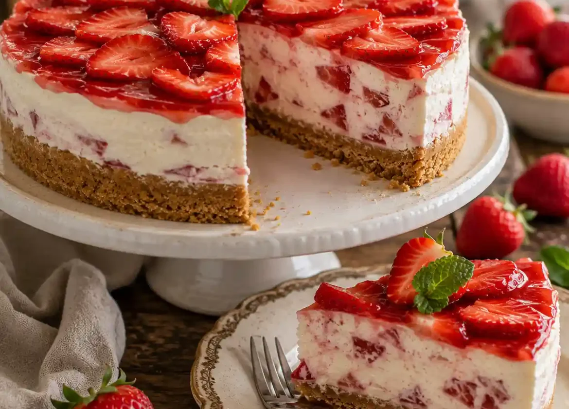 Mary Berry No-Bake Strawberry Cheesecake Recipe