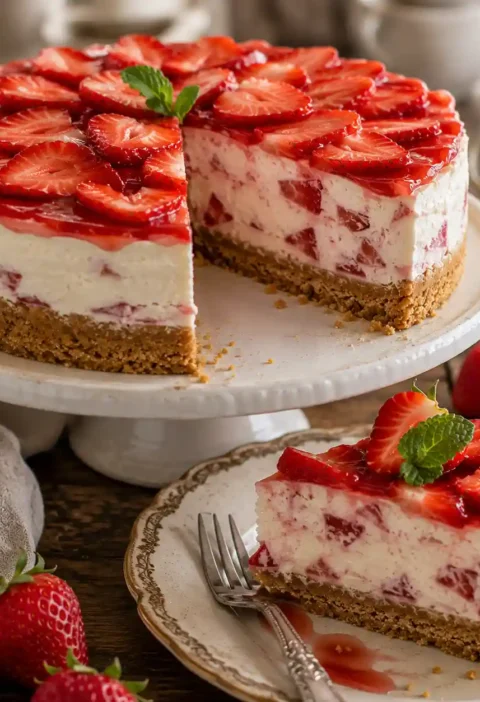 Mary Berry No-Bake Strawberry Cheesecake Recipe