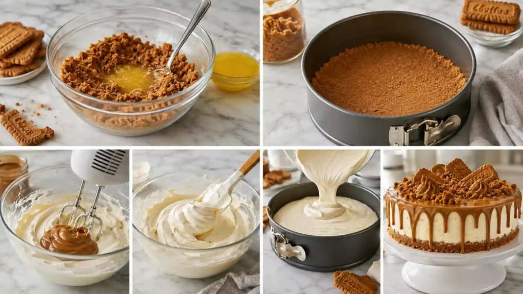 Step-by-Step Guide to Making Mary Berry Biscoff Cheesecake