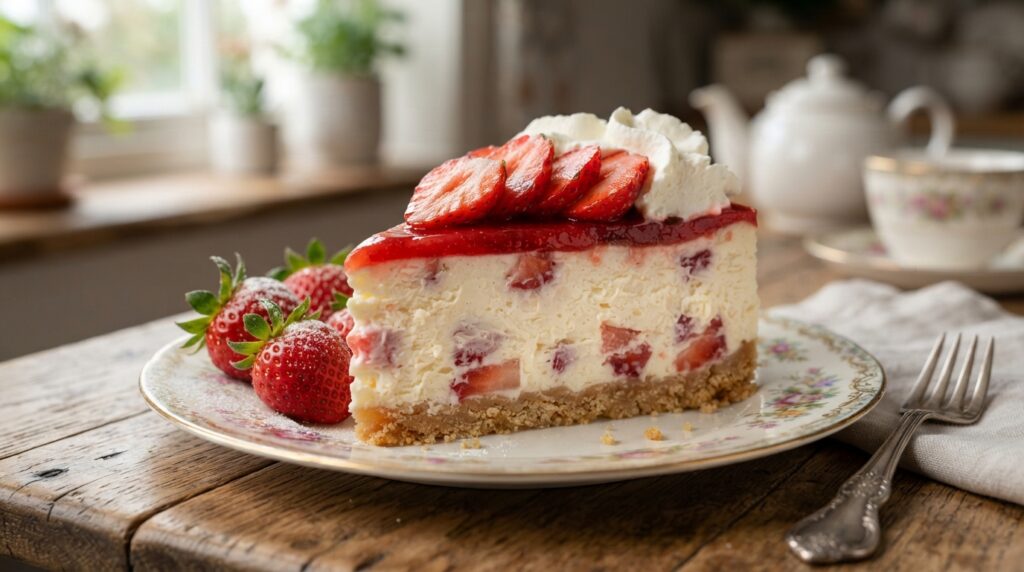 Mary Berry No-Bake Strawberry Cheesecake Recipe
What Is Mary Berry's No-Bake Strawberry Cheesecake?